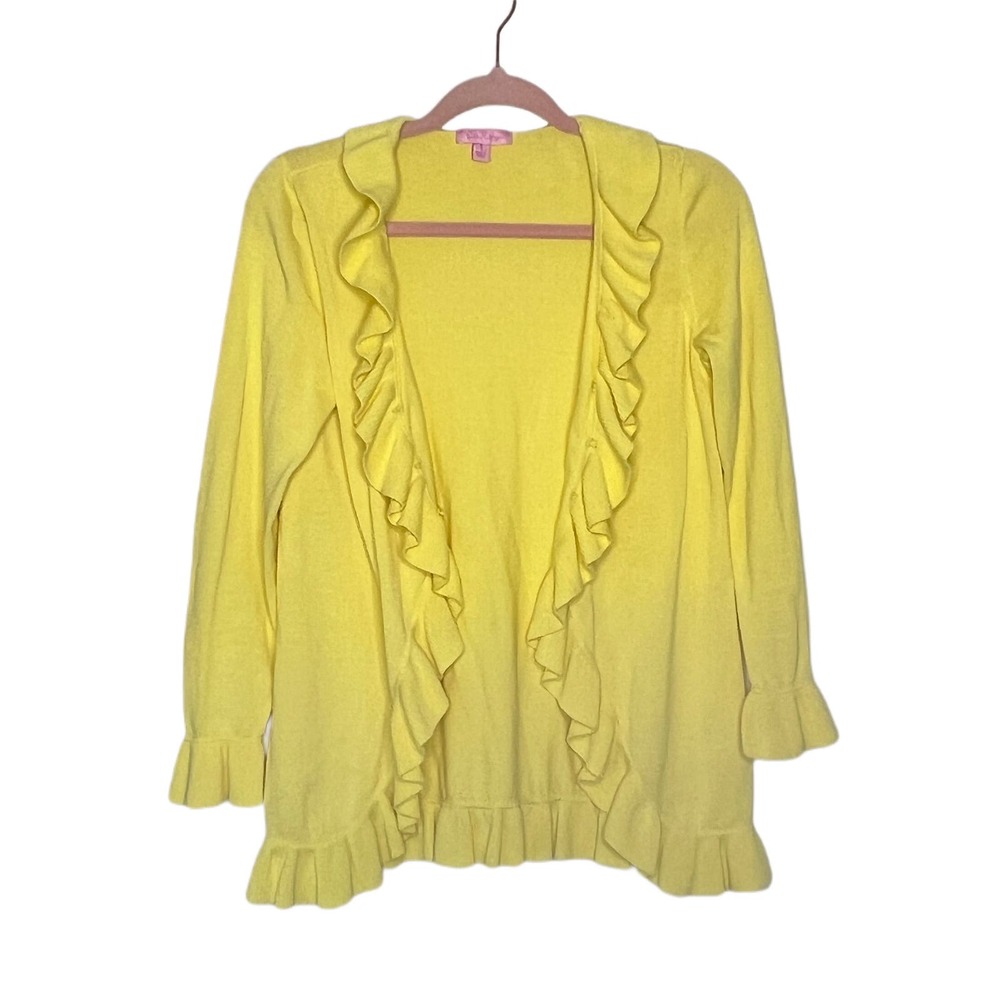 Lilly Pulitzer Yellow Ruffle Sweater